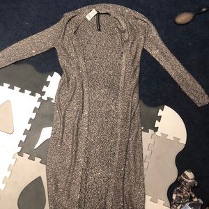 White House Black Market Long sparkly cardigan